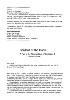 Gardens of the Moon (Malazan Book 1) - Steven Erikson (Miękka oprawa)