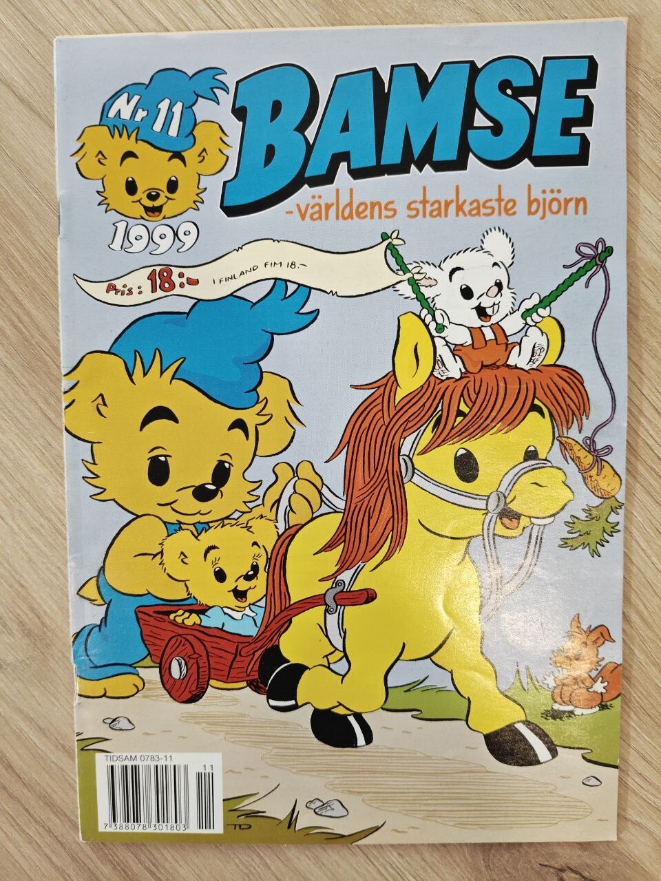 photo_5251595197773192799_y Bamse nr 11, 1999 — Bamse – världens starkaste björn po szwedzku - Rune Andréasson - obrazek 1