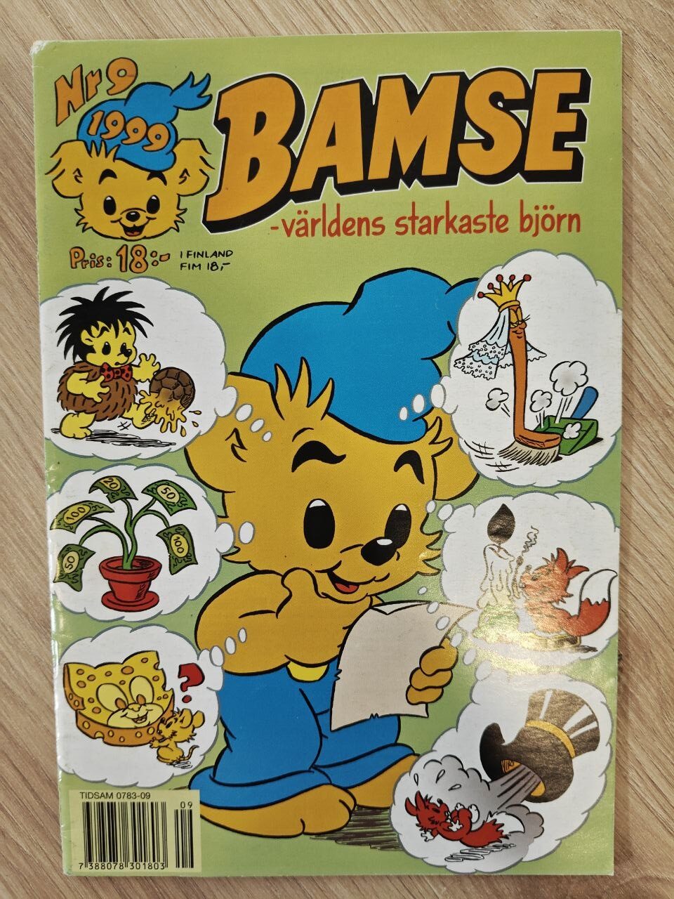 photo_5251595197773192801_y Bamse nr 9, 1999 — Bamse – världens starkaste björn po szwedzku - Rune Andréasson - obrazek 1