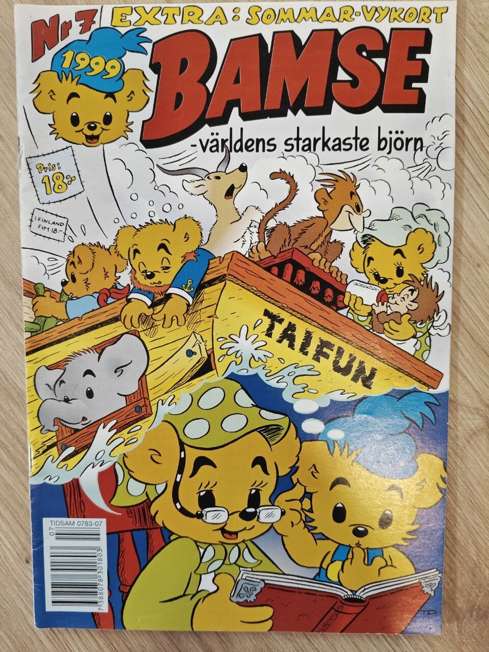 photo_5251595197773192802_y Bamse nr 7, 1999 — Bamse – världens starkaste björn po szwedzku - Rune Andréasson - obrazek 1